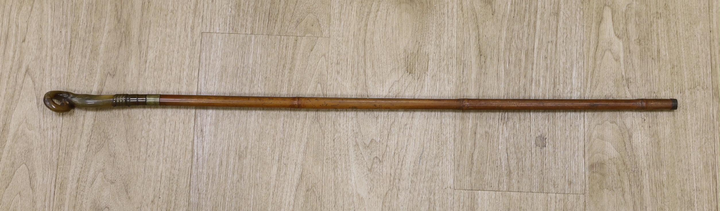 A horn-handed sword stick